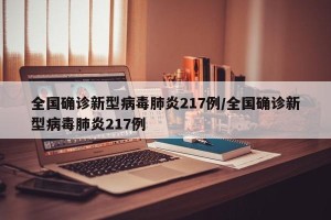 全国确诊新型病毒肺炎217例/全国确诊新型病毒肺炎217例